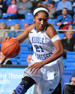 Ebony Rowe drives